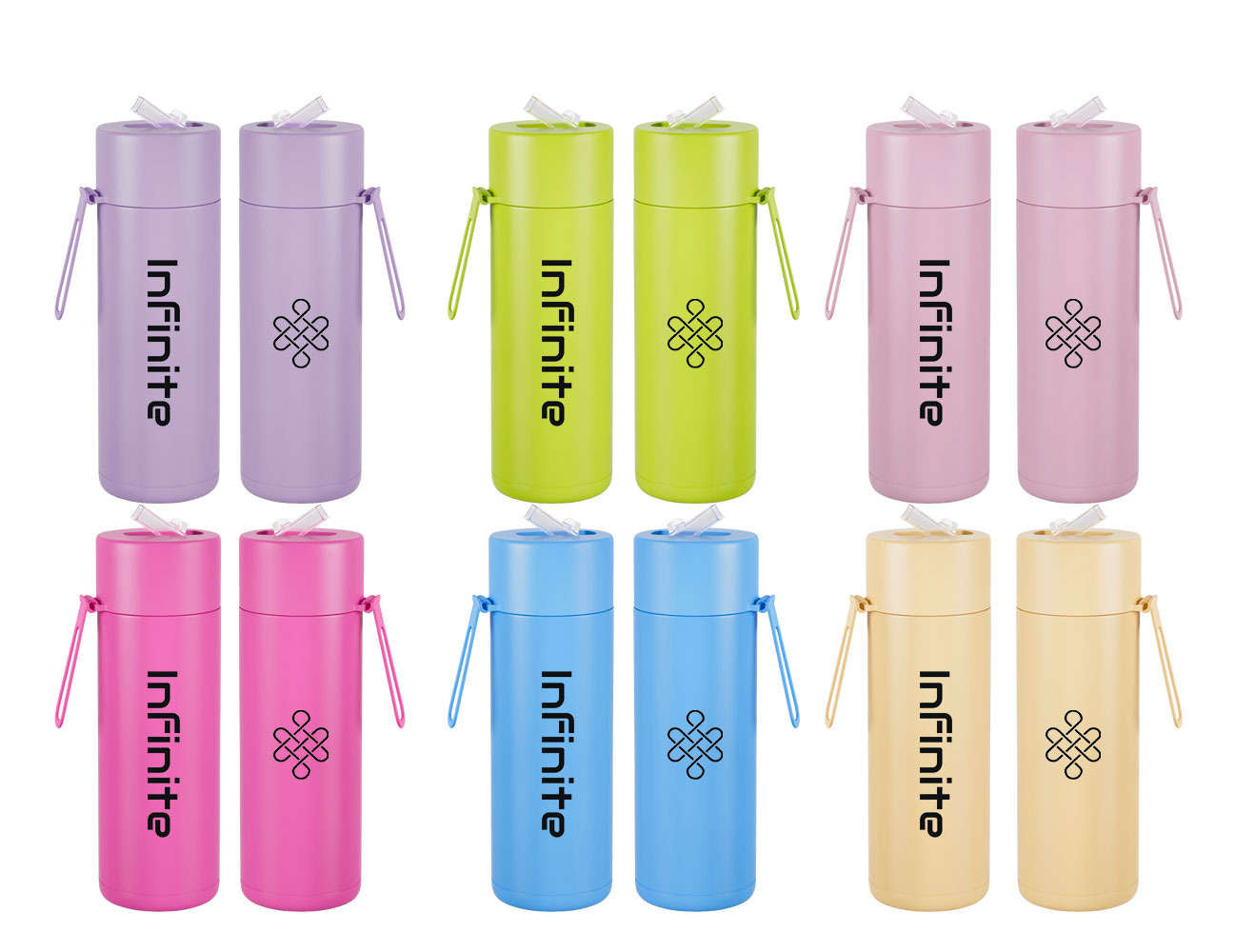 Infinite Active Stainless Steel and Ceramic water bottles