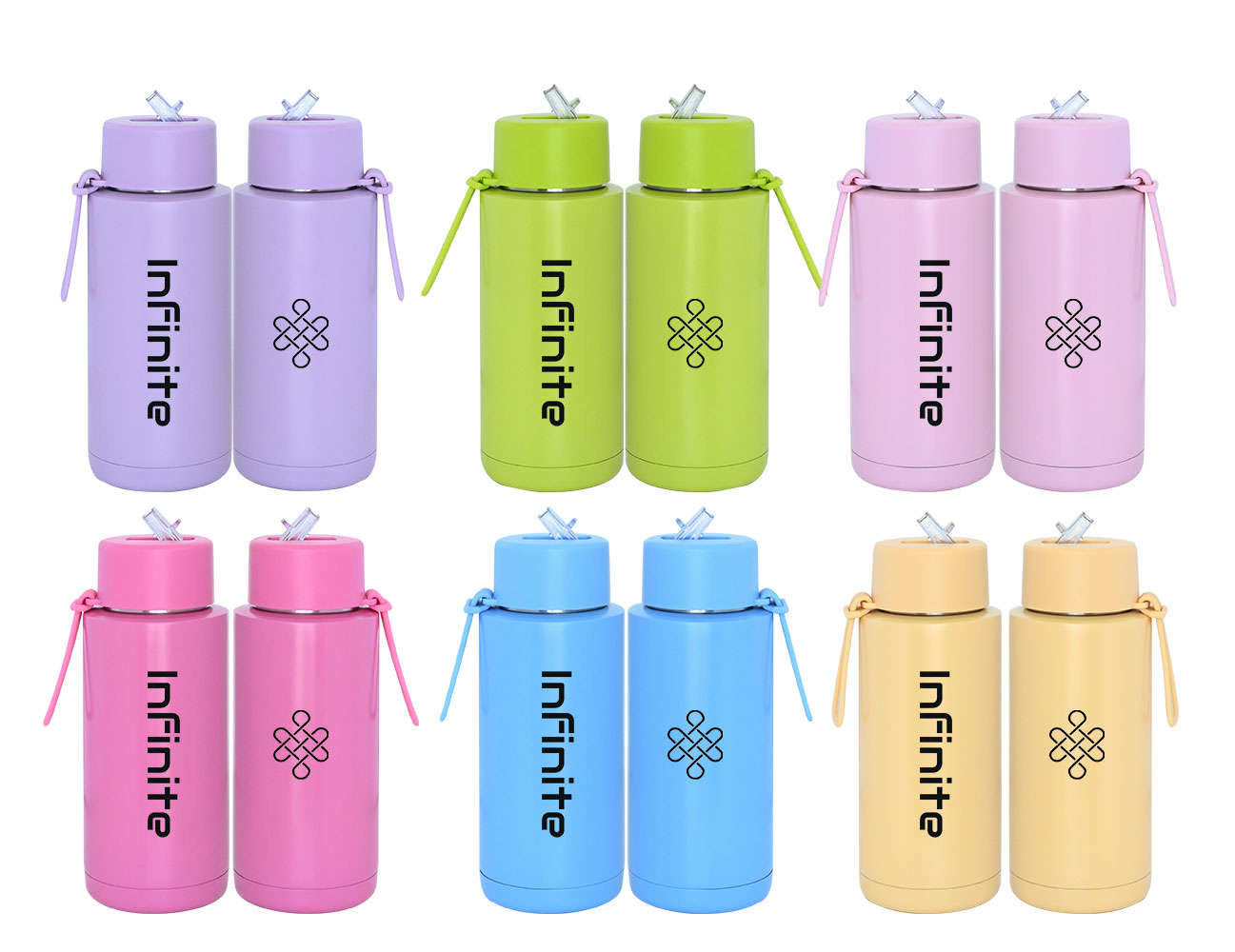 Infinite Active Stainless Steel and Ceramic water bottles