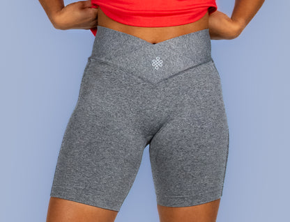 Seamless High V-Front Ruched Booty Yoga Shorts